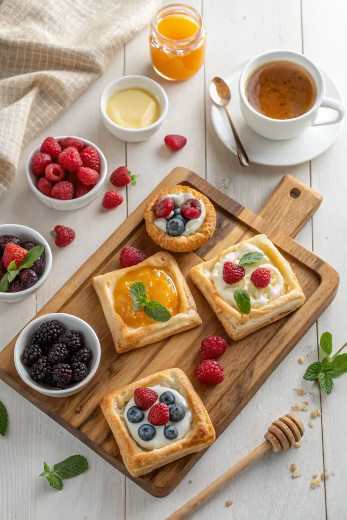 variety of easy puff pastry breakfast treats