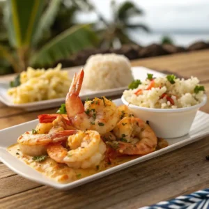 Hawaiian garlic shrimp